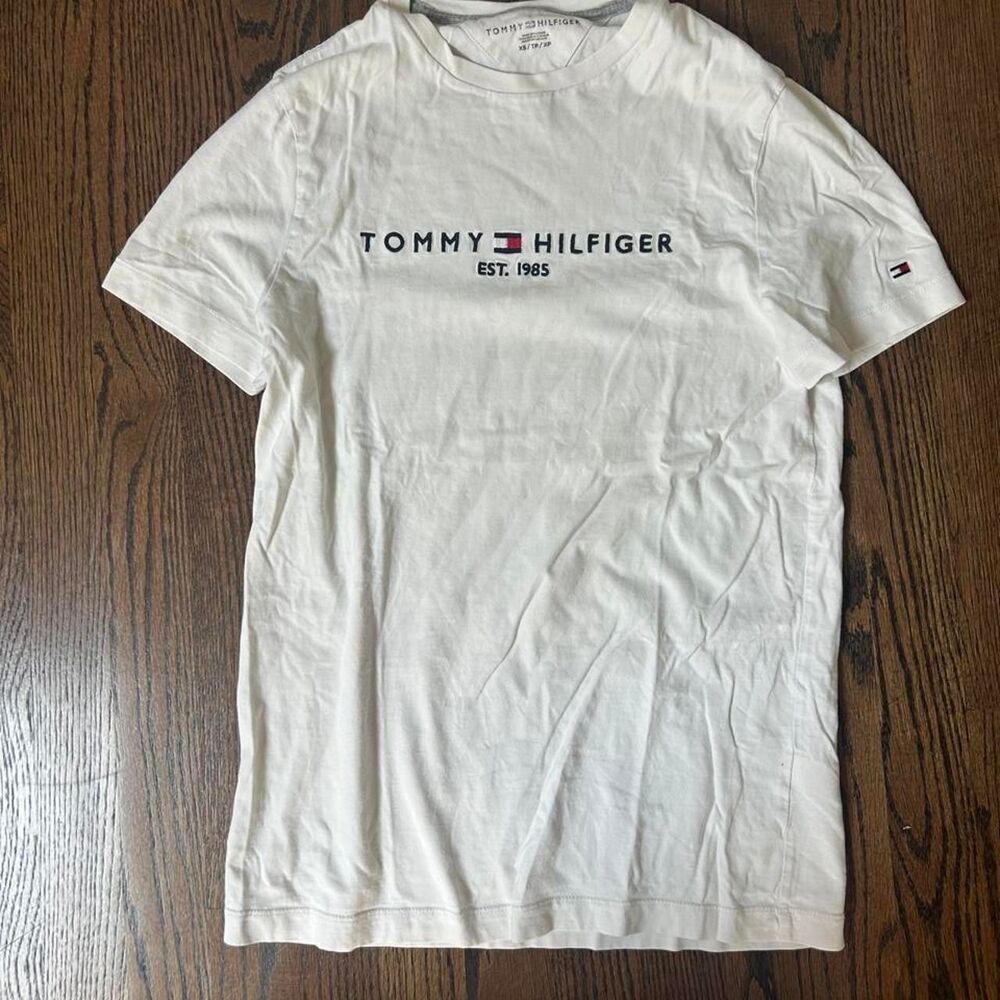 Tommy-hilfiger Men's White and Cream T-shirt